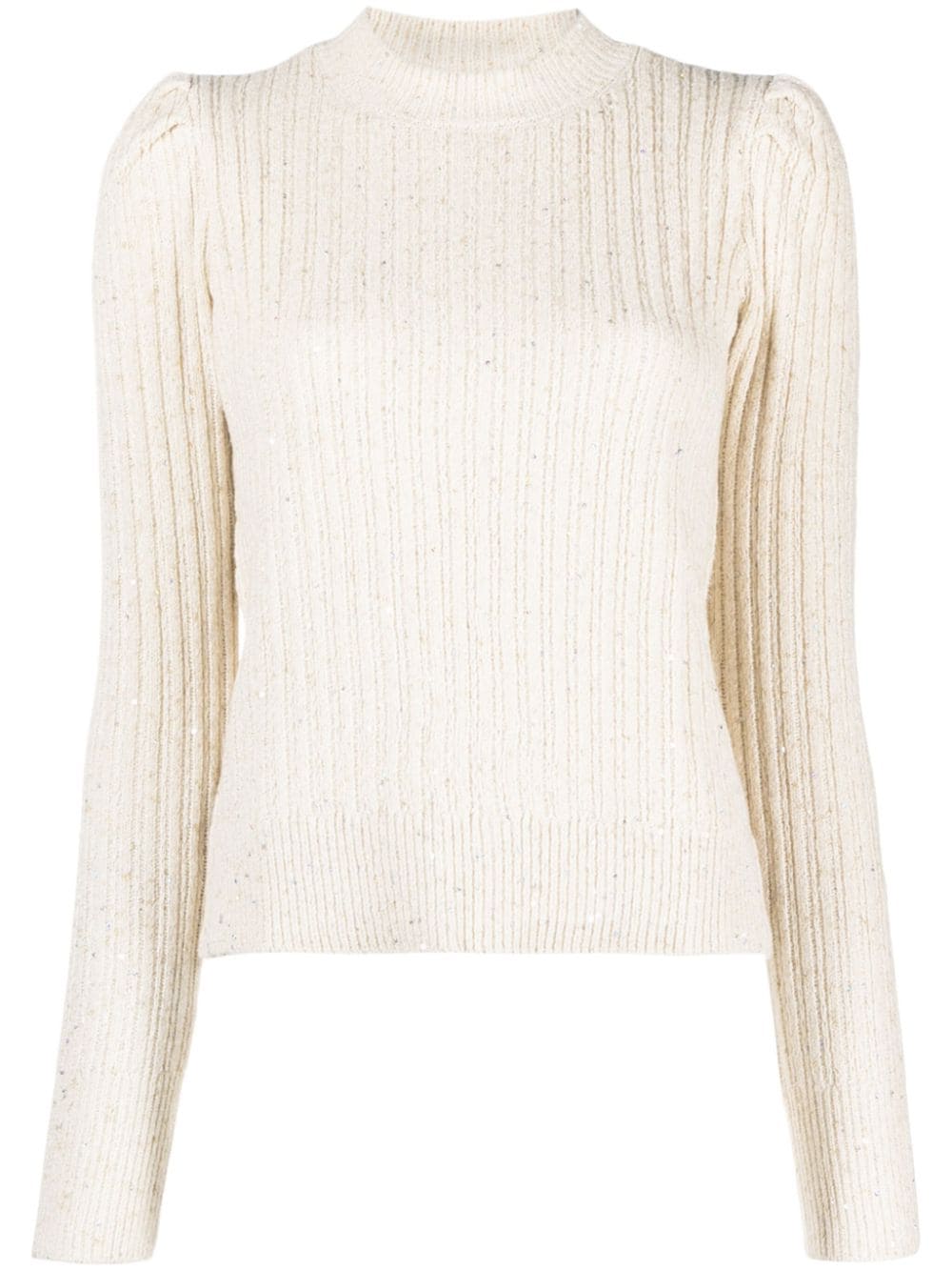 TWINSET mock-neck ribbed-knit top - Neutrals von TWINSET