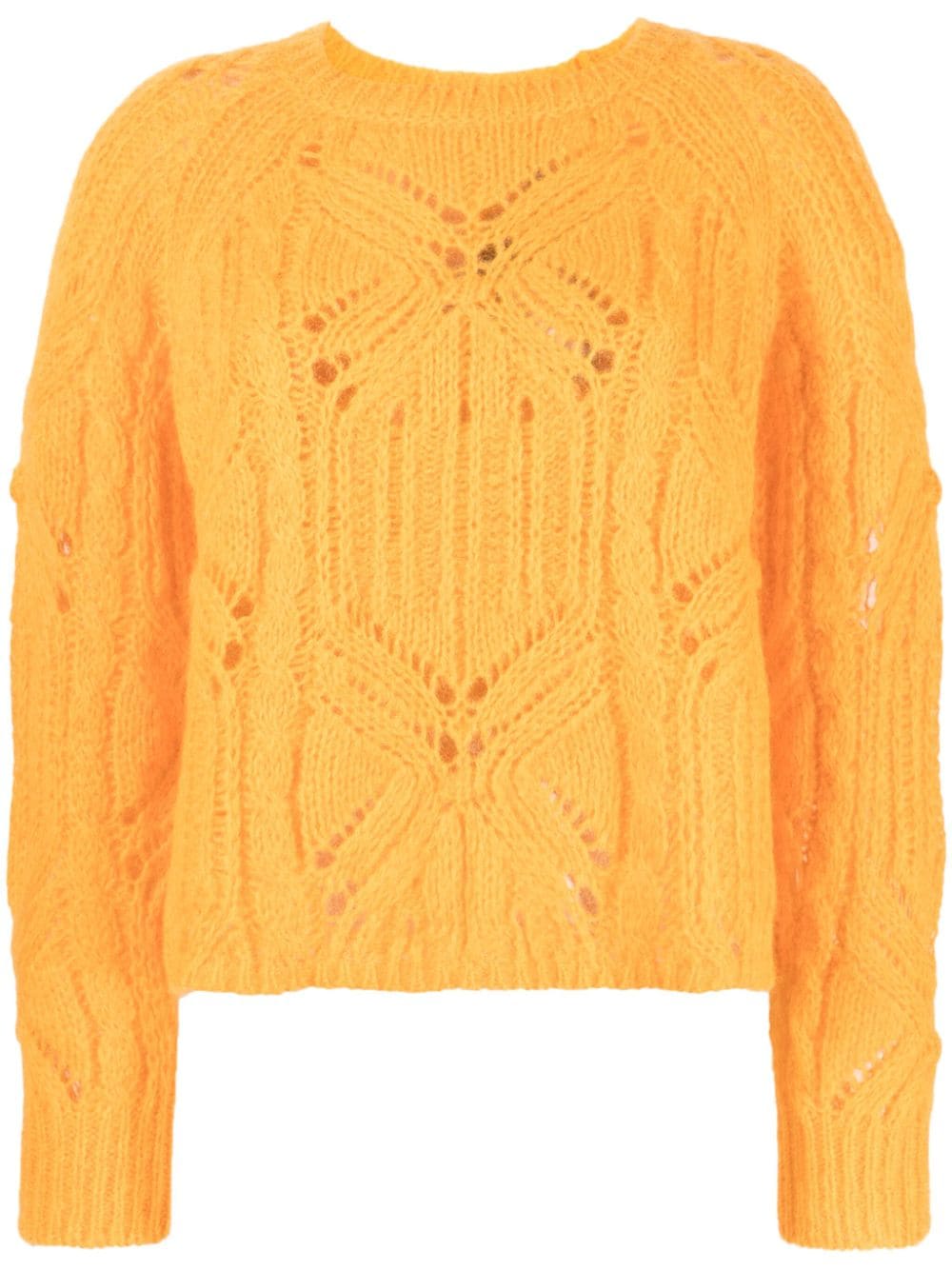 TWINSET open cable-knit long-sleeve jumper - Orange von TWINSET