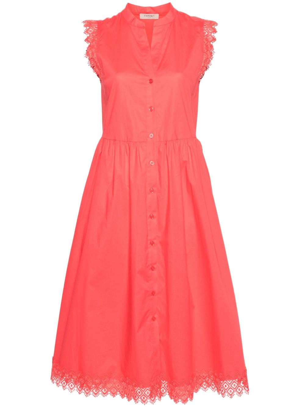 TWINSET poplin midi dress - Pink von TWINSET