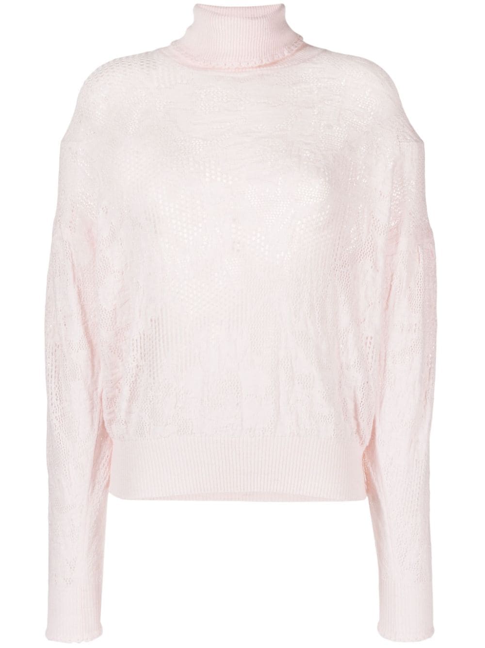 TWINSET roll-neck knitted top - Pink von TWINSET