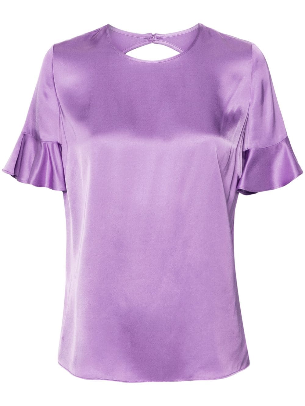 TWINSET ruffle-cuffs satin blouse - Purple von TWINSET