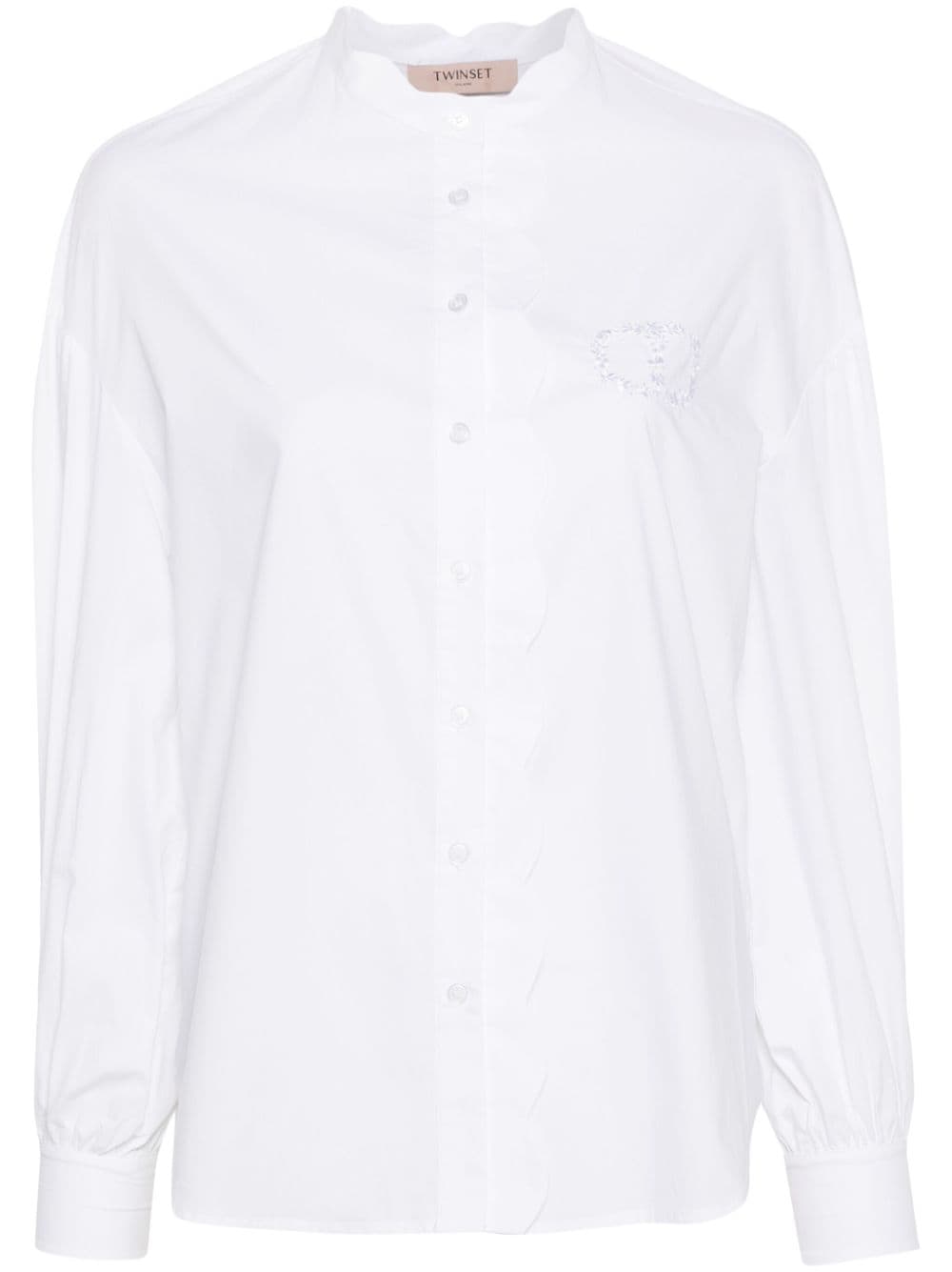 TWINSET scallop-collar cotton shirt - White von TWINSET