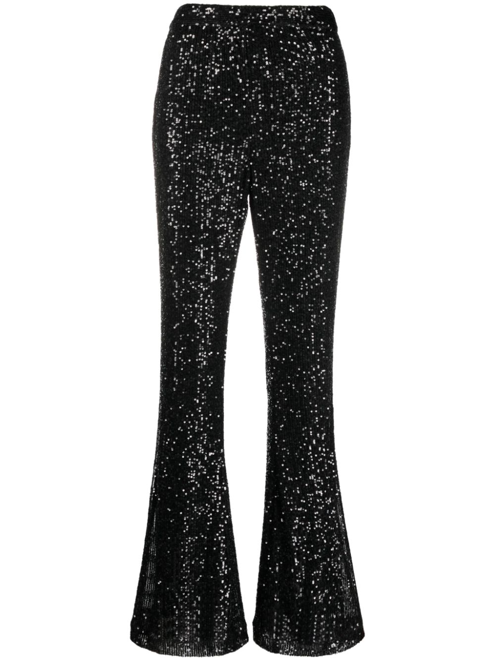 TWINSET sequinned flared trousers - Black von TWINSET