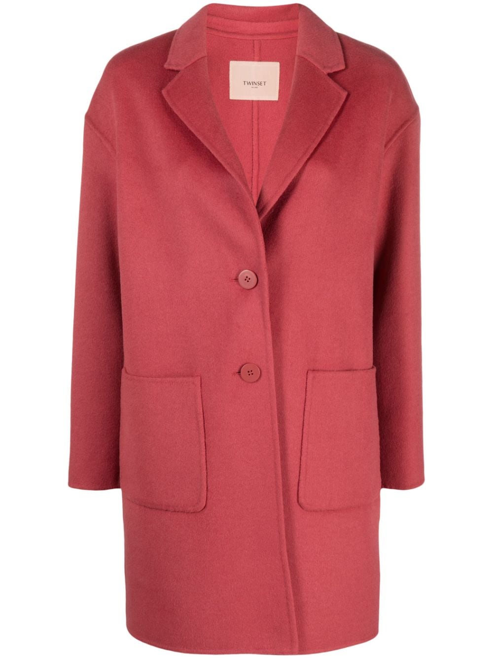 TWINSET single-breasted wool-blend coat - Pink von TWINSET