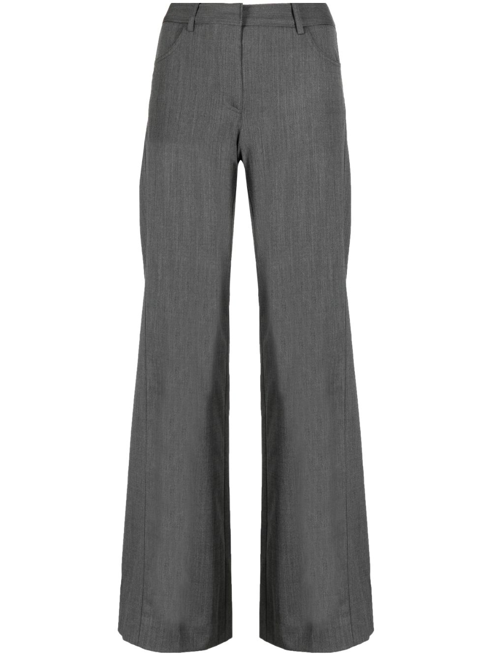 TWP high-waisted flared wool trousers - Grey von TWP