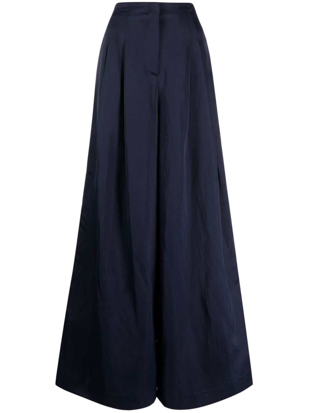 TWP pleat-detail palazzo trousers - Blue von TWP