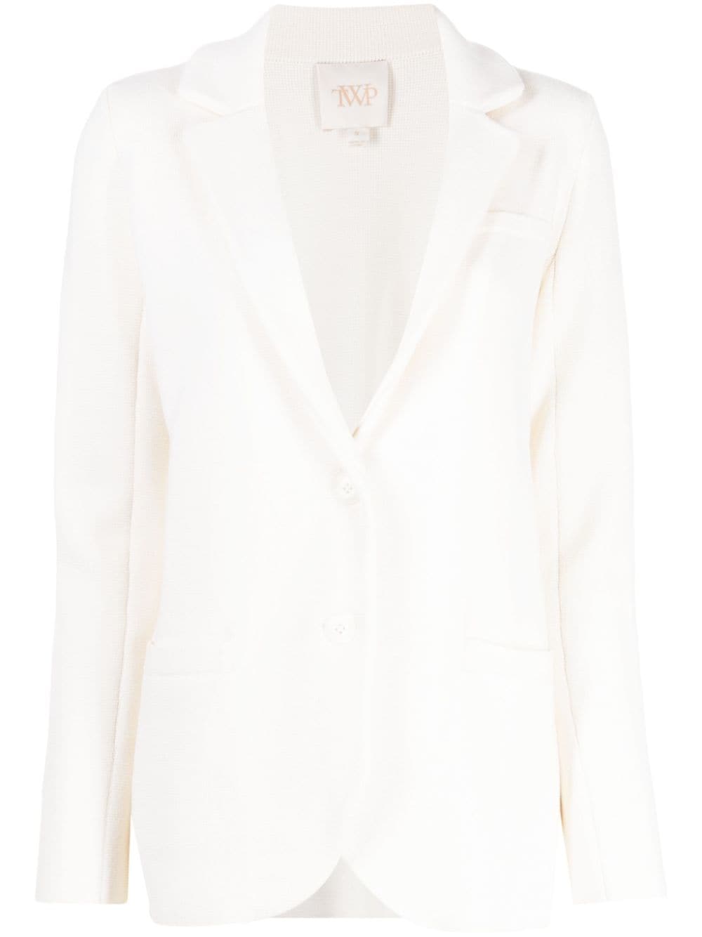 TWP single-breasted ribbed-knit blazer - Neutrals von TWP