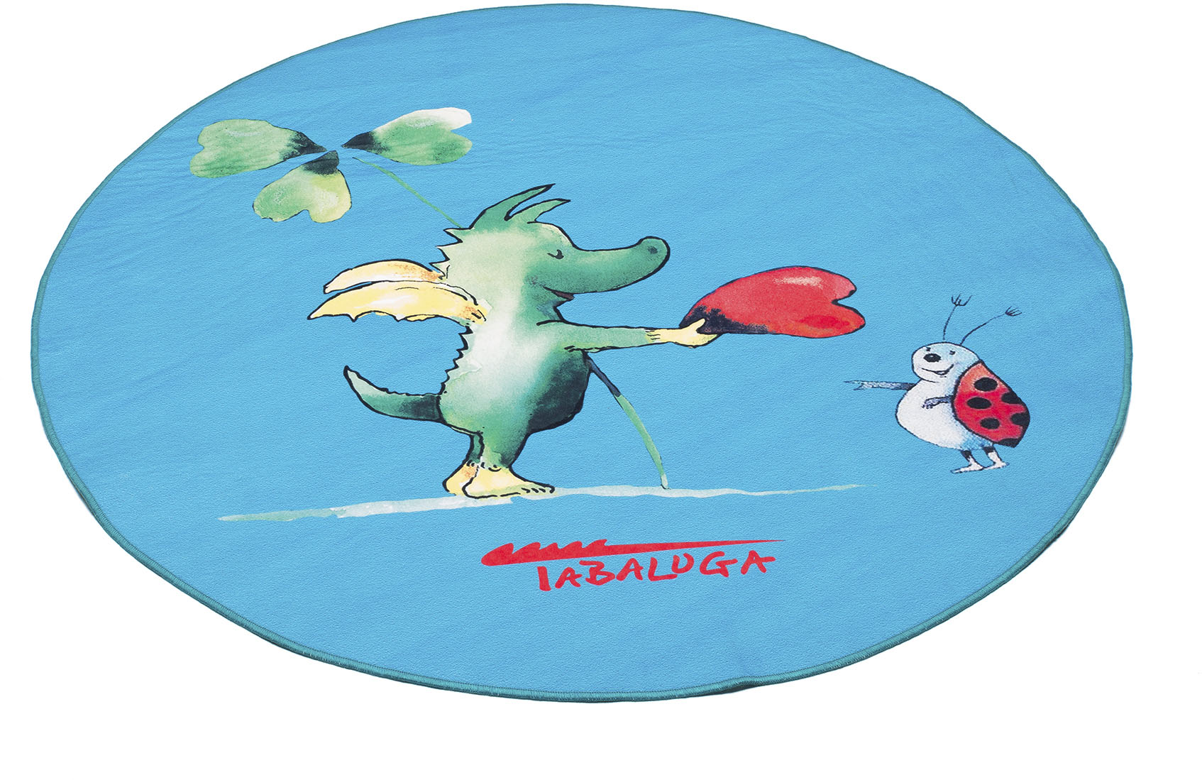 TABALUGA Kinderteppich »Drache Tabaluga Glück, hellblau«, rund, 4 mm Höhe, bedruckt, waschbar, Kinderzimmer TABALUGA Kinderteppich »Drache Tabaluga Glück, hellblau«, rund, 4 mm Höhe, bedruckt, waschbar, Kinderzimmer von Tabaluga