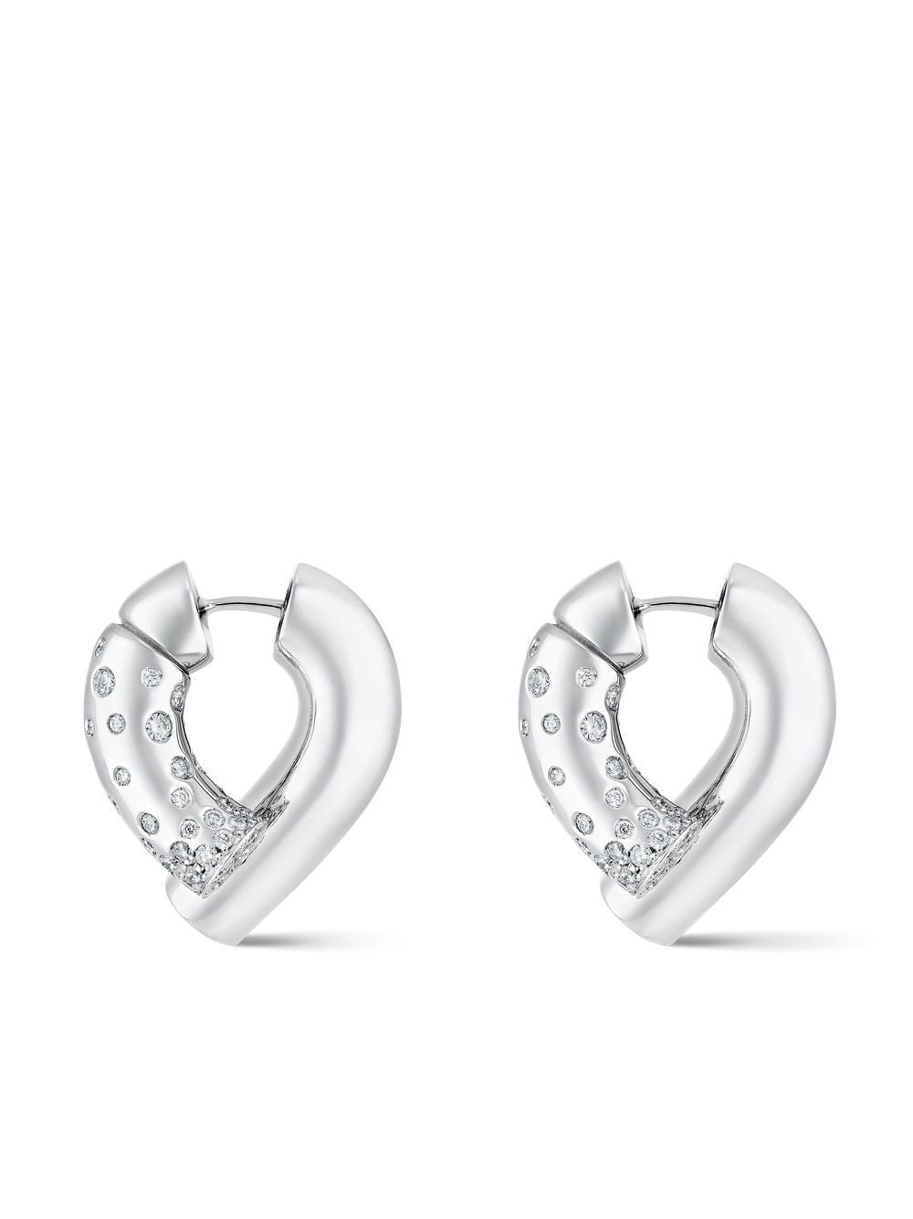 Tabayer 18kt white gold Oera diamond hoop earrings - Silver von Tabayer