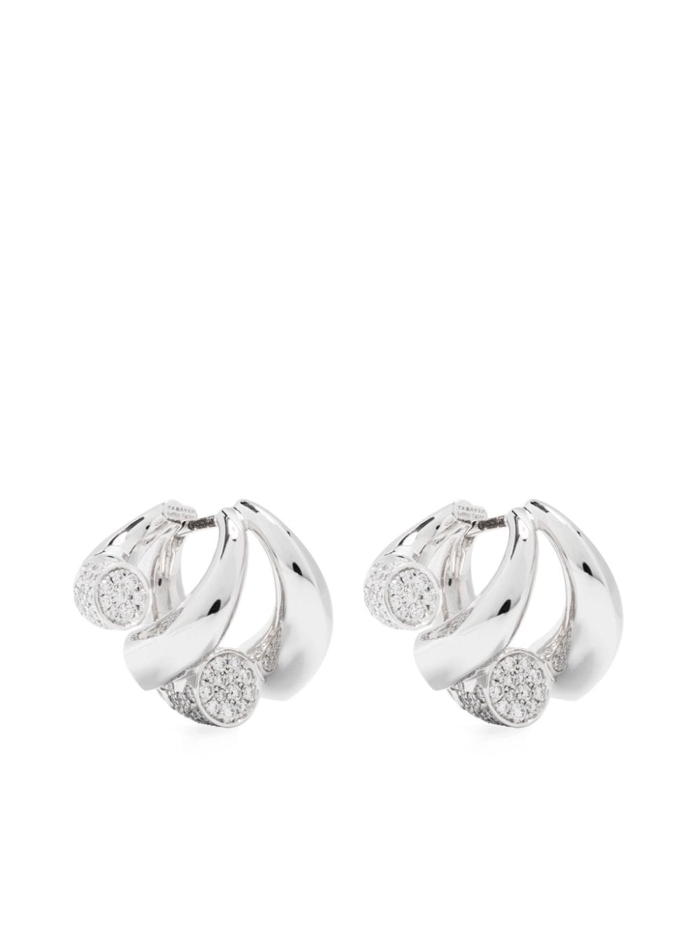 Tabayer 18kt white gold Oera diamond hoop earrings - Silver von Tabayer