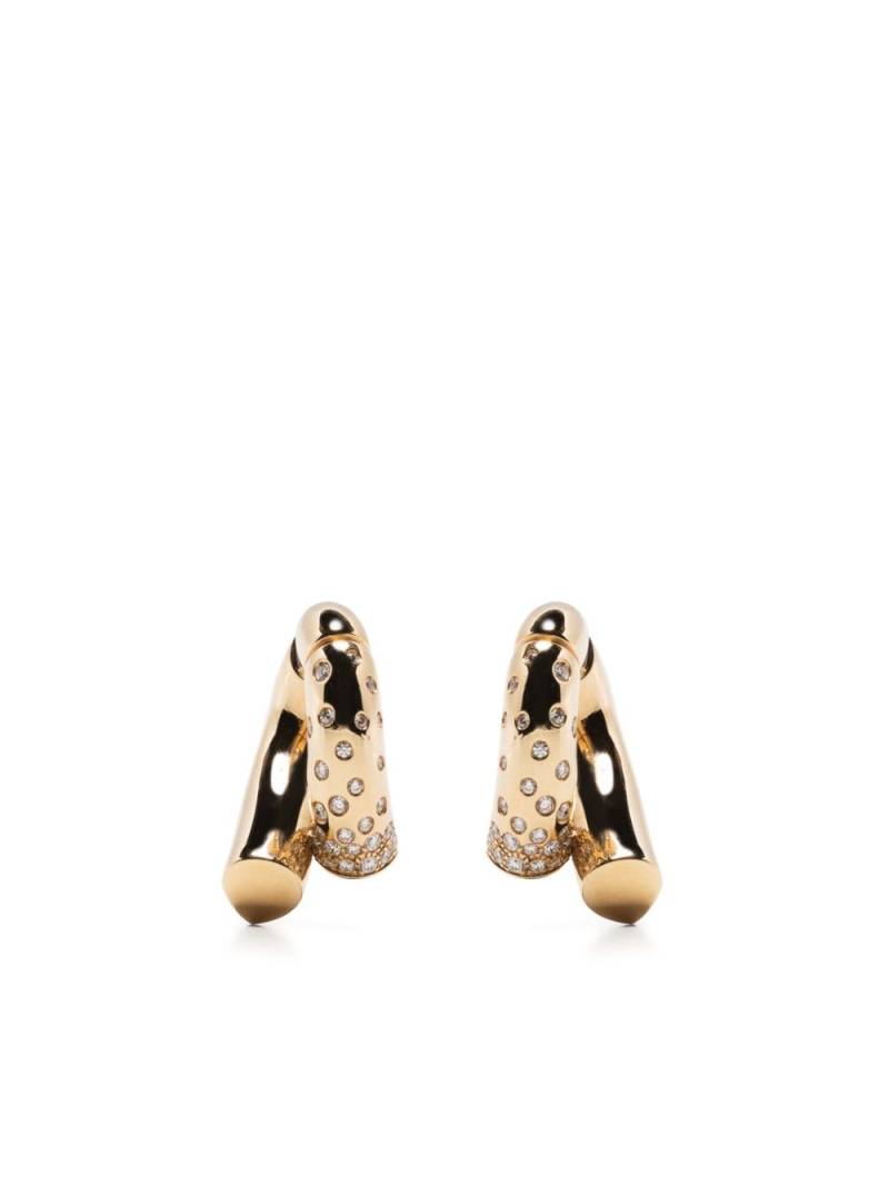 Tabayer 18kt yellow gold Oera diamond hoop earrings von Tabayer