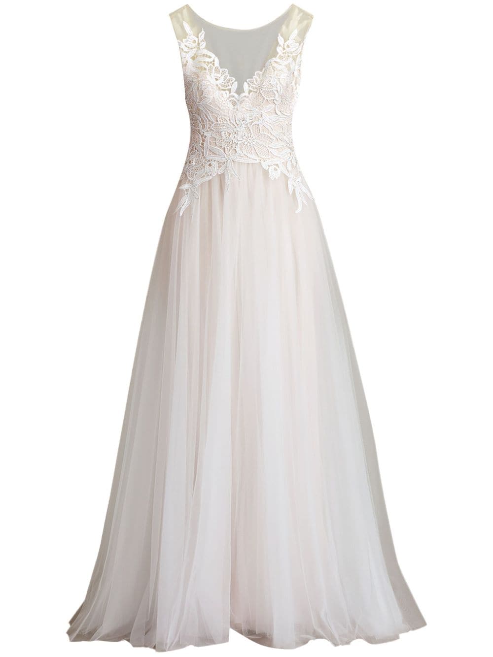 Tadashi Shoji Jardine lace-panelled bridal gown - White von Tadashi Shoji