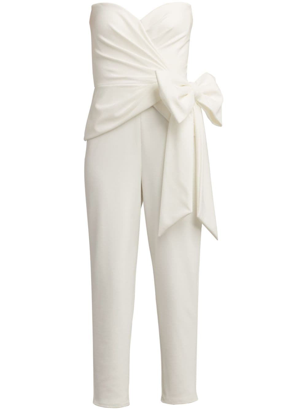 Tadashi Shoji bow-detail cropped jumpsuit - White von Tadashi Shoji