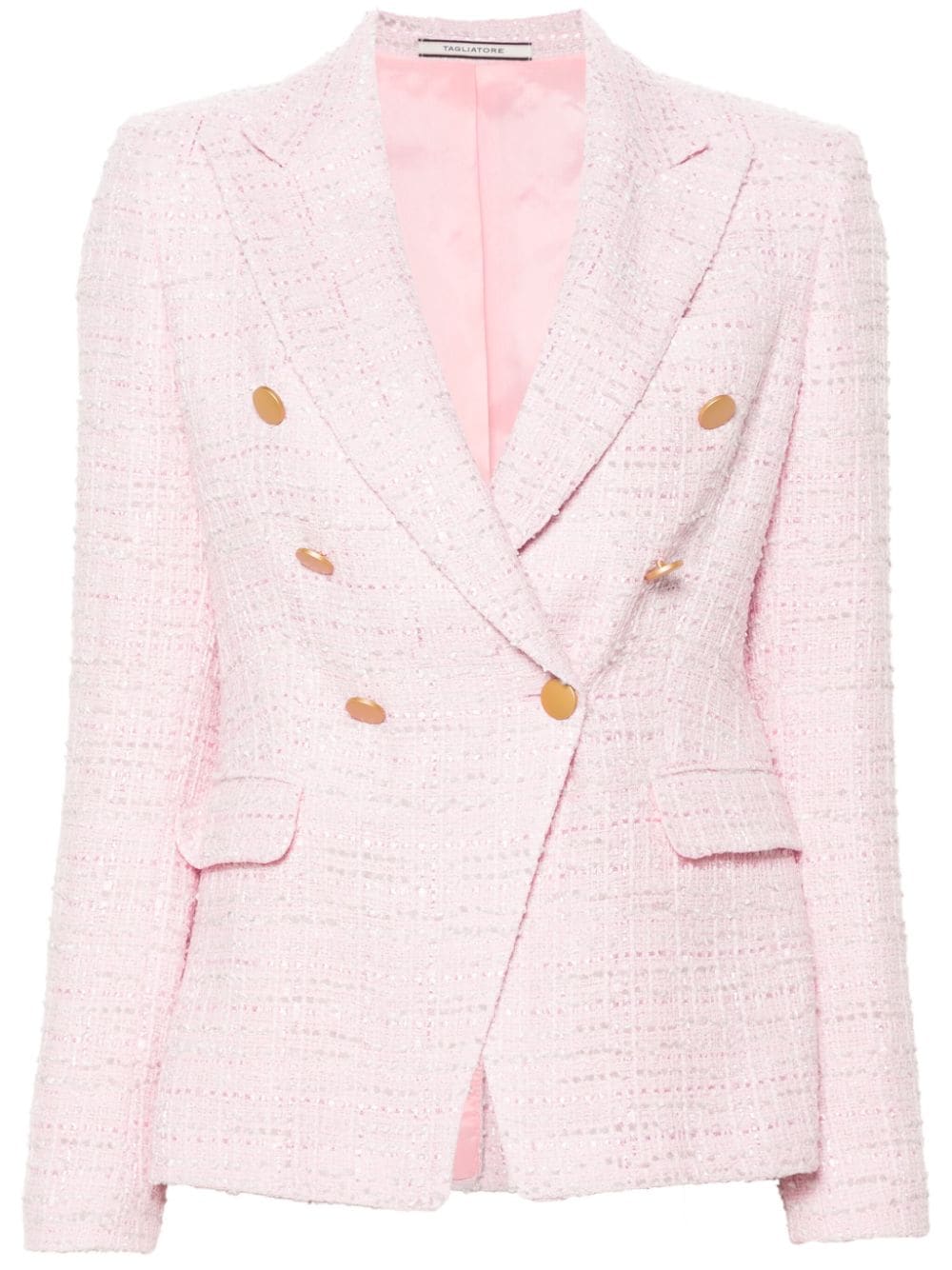 Tagliatore Alicya cotton-blend bouclé blazer - Pink von Tagliatore