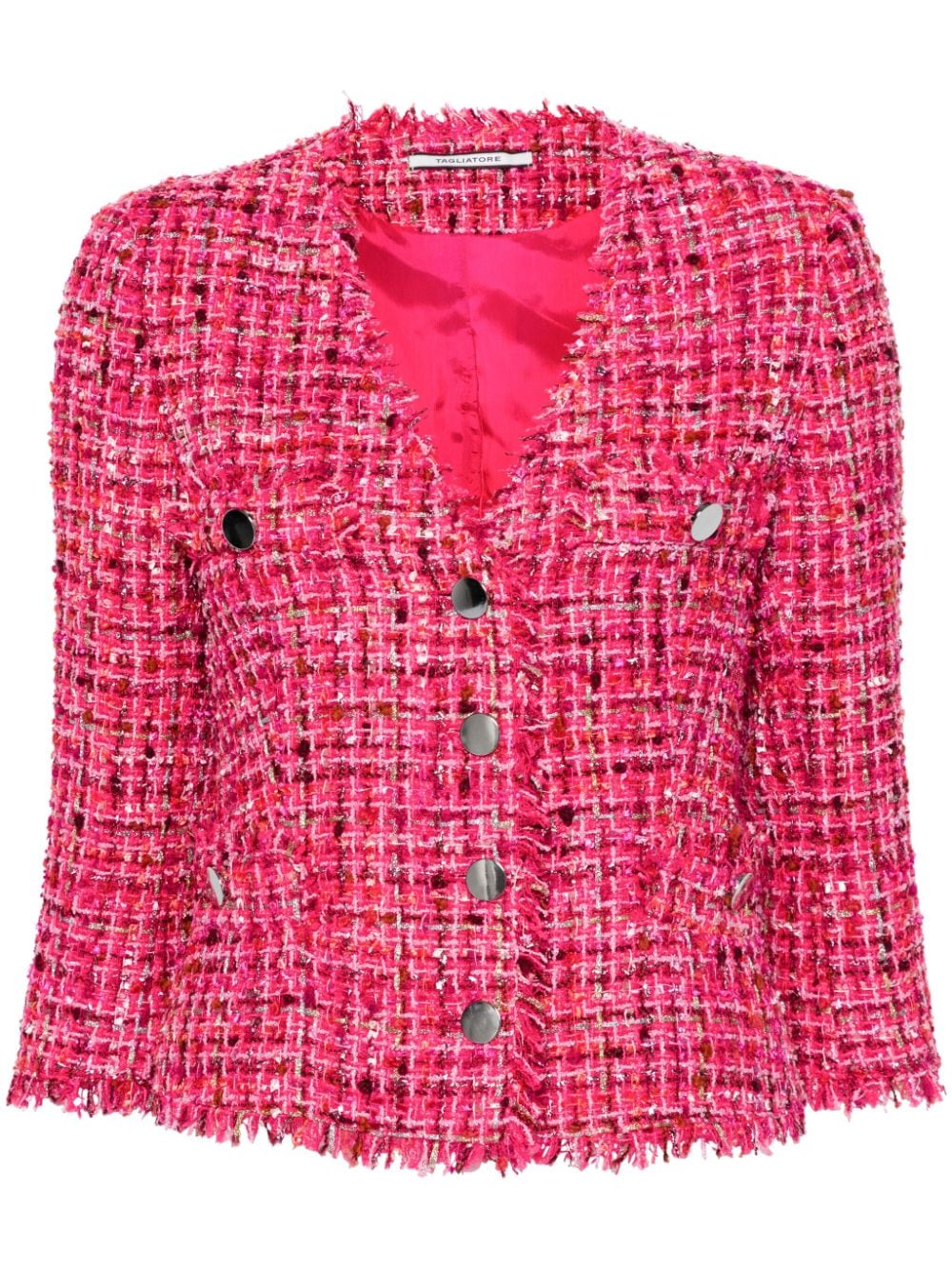 Tagliatore Dharma tweed jacket - Pink von Tagliatore