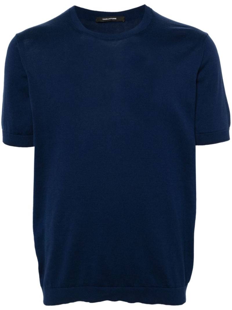 Tagliatore Fox cotton jumper - Blue von Tagliatore