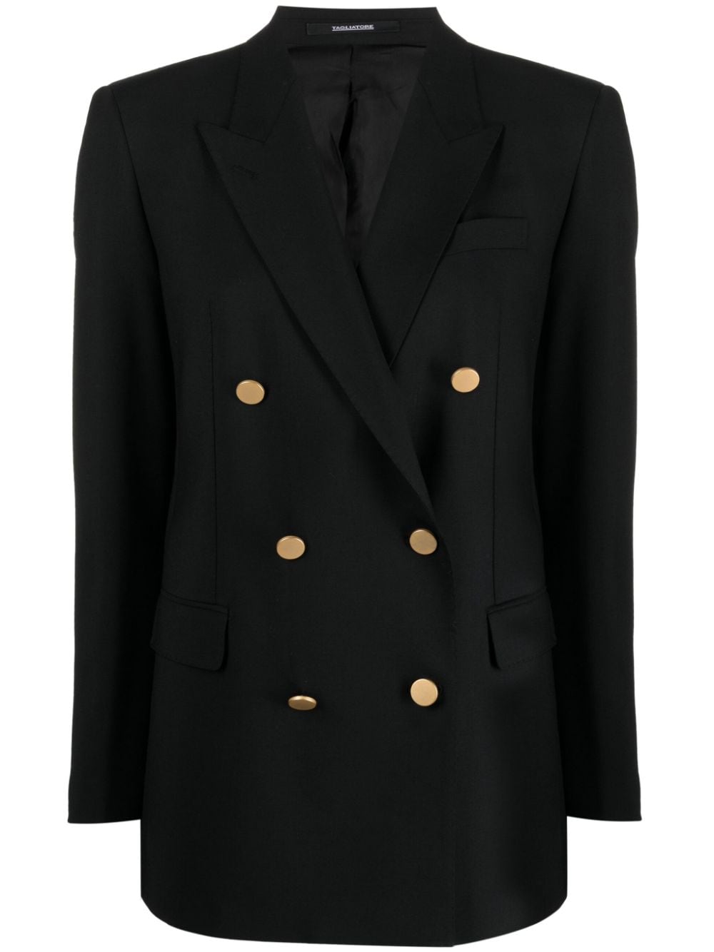 Tagliatore Jasmine gabardine double-breasted blazer - Black von Tagliatore