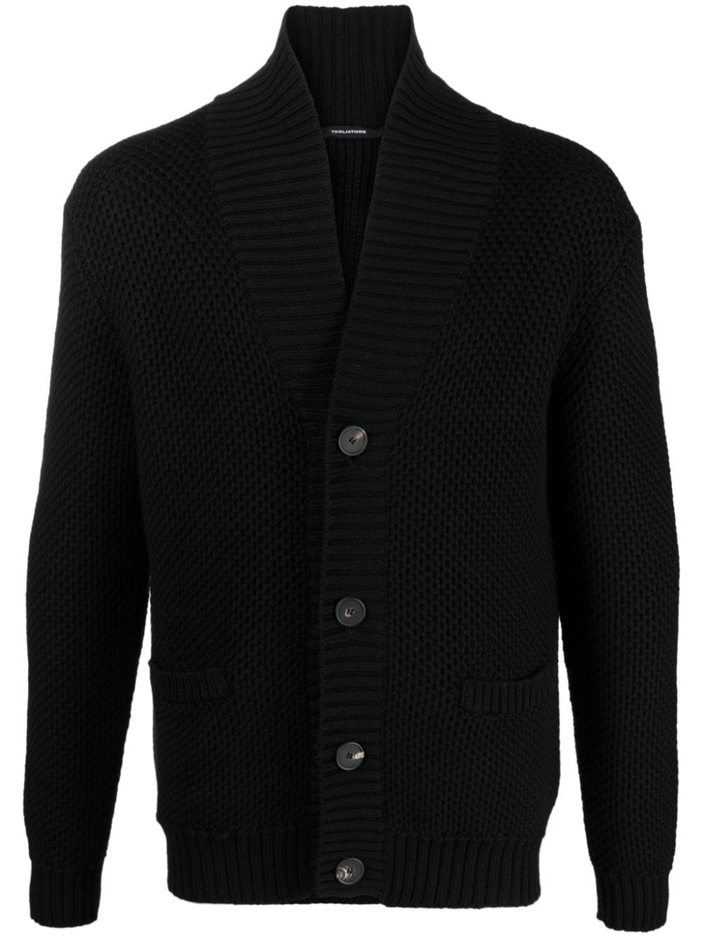 Tagliatore chunky-knit virgin wool cardigan - Black von Tagliatore