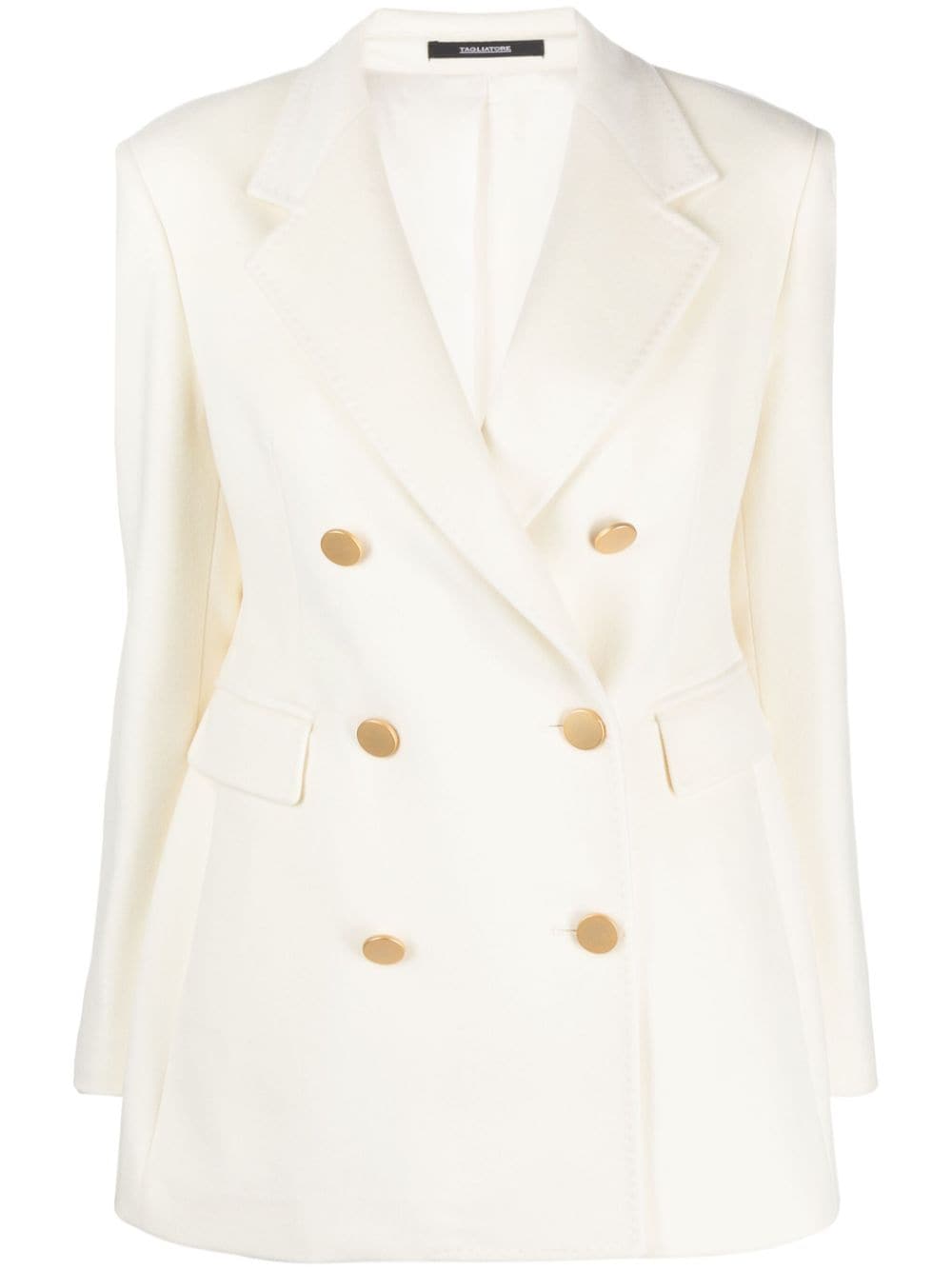 Tagliatore Margareta double-breasted wool blazer - White von Tagliatore