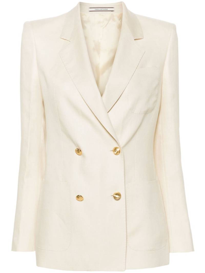 Tagliatore Nayade linen blazer - Neutrals von Tagliatore