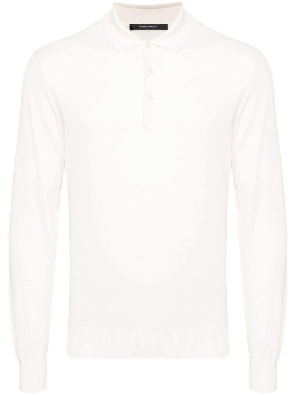 Tagliatore Pablo long-sleeve polo shirt - White von Tagliatore