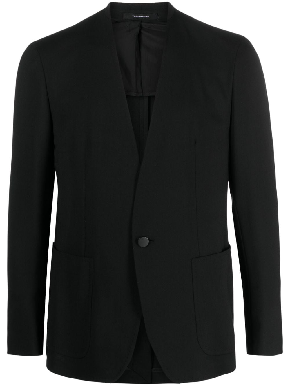 Tagliatore V-neck single-breasted blazer - Black von Tagliatore