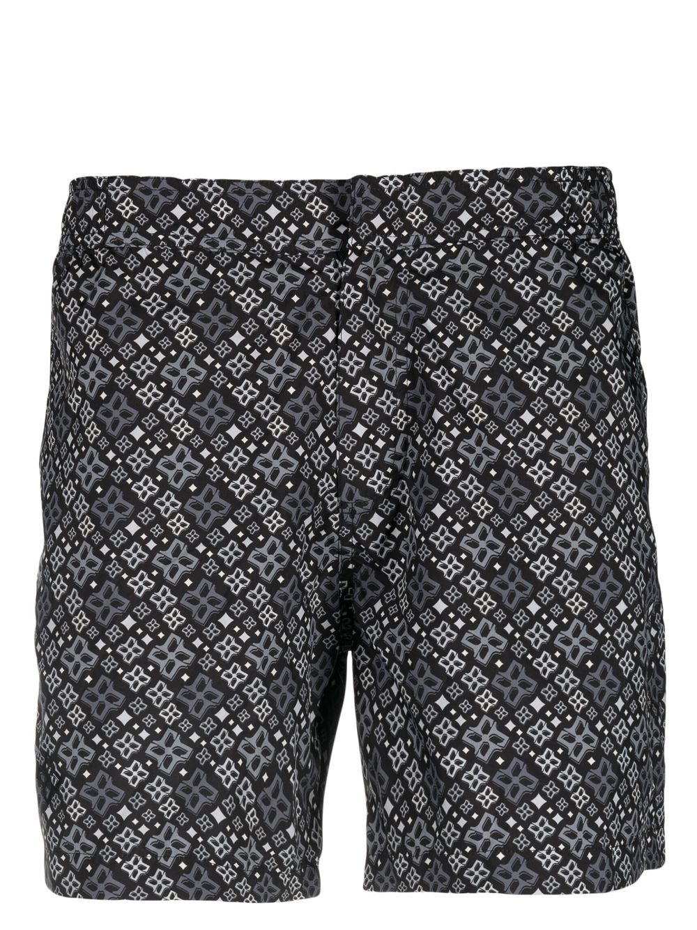 Tagliatore abstract-pattern swim shorts - Black von Tagliatore