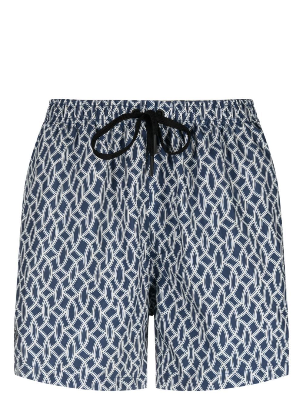 Tagliatore abstract-pattern swim shorts - Blue von Tagliatore
