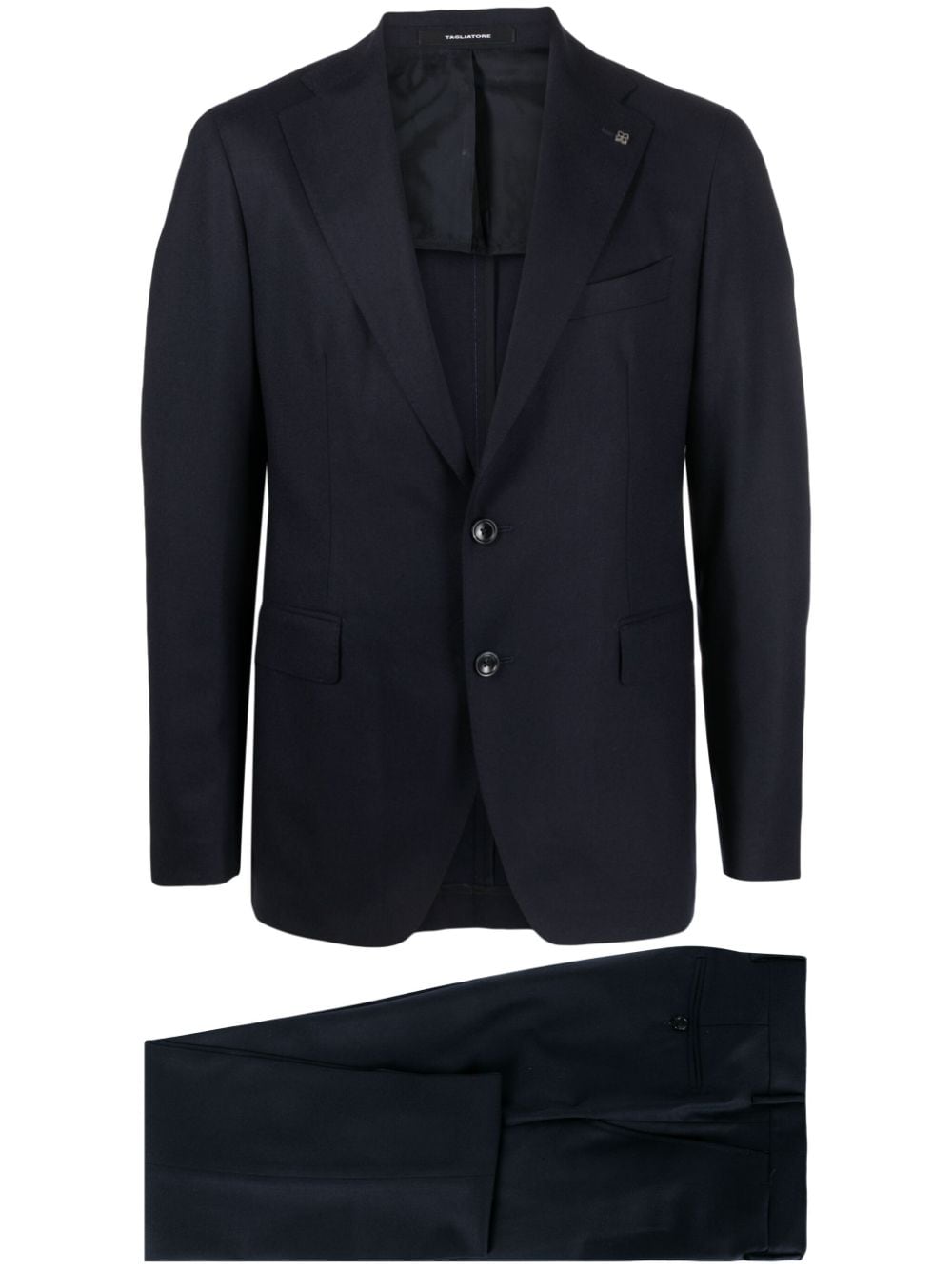 Tagliatore brooch-detail single-breasted suit - Blue von Tagliatore