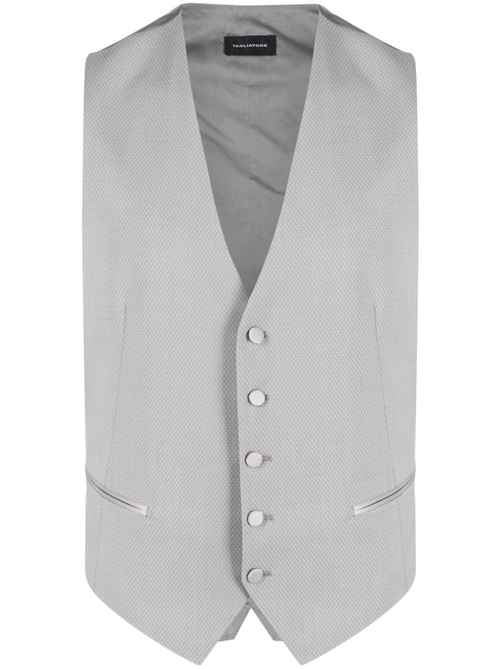 Tagliatore button-up wool waistcoat - Grey von Tagliatore