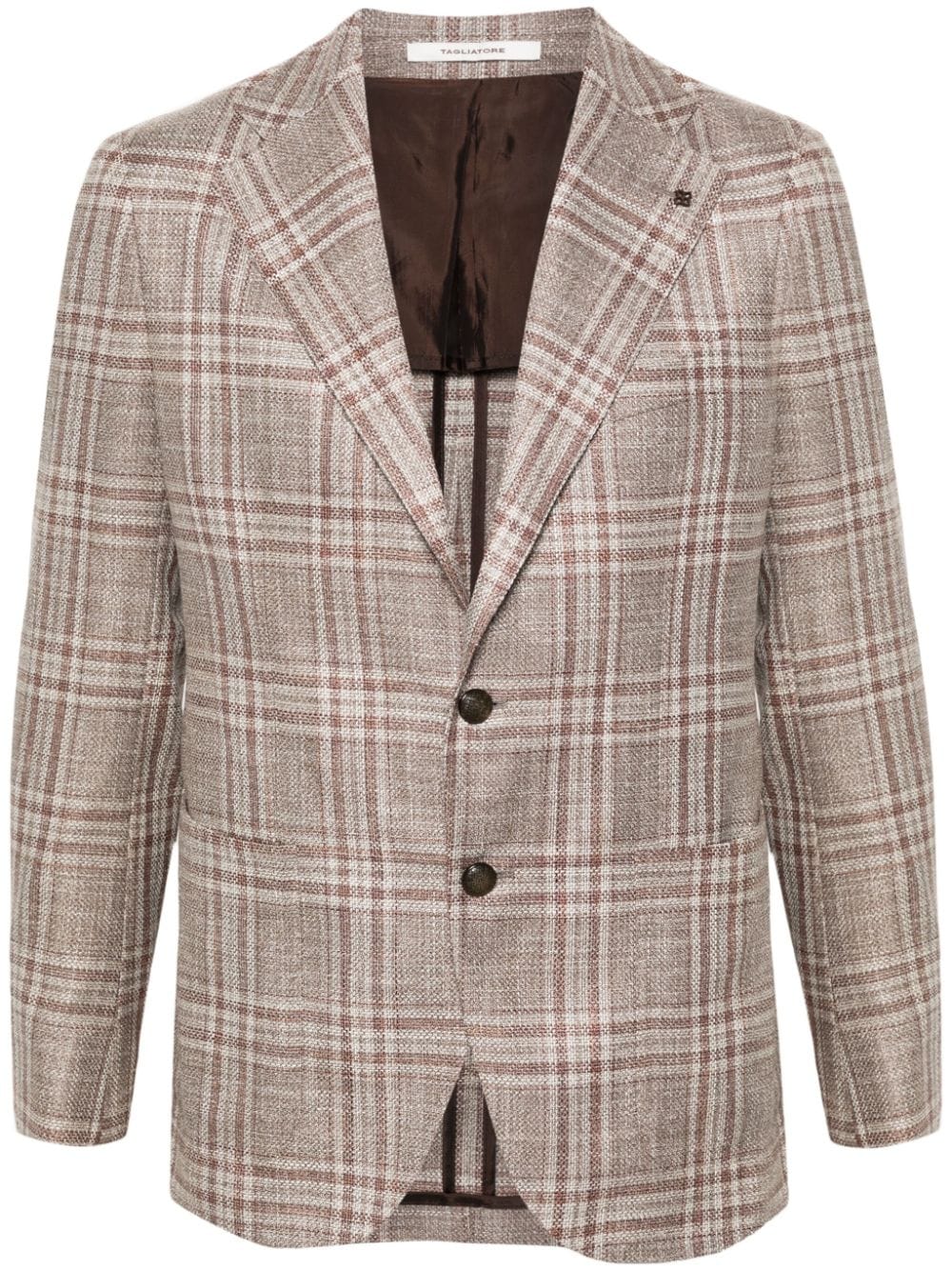 Tagliatore check-pattern notched-lapels blazer - Brown von Tagliatore