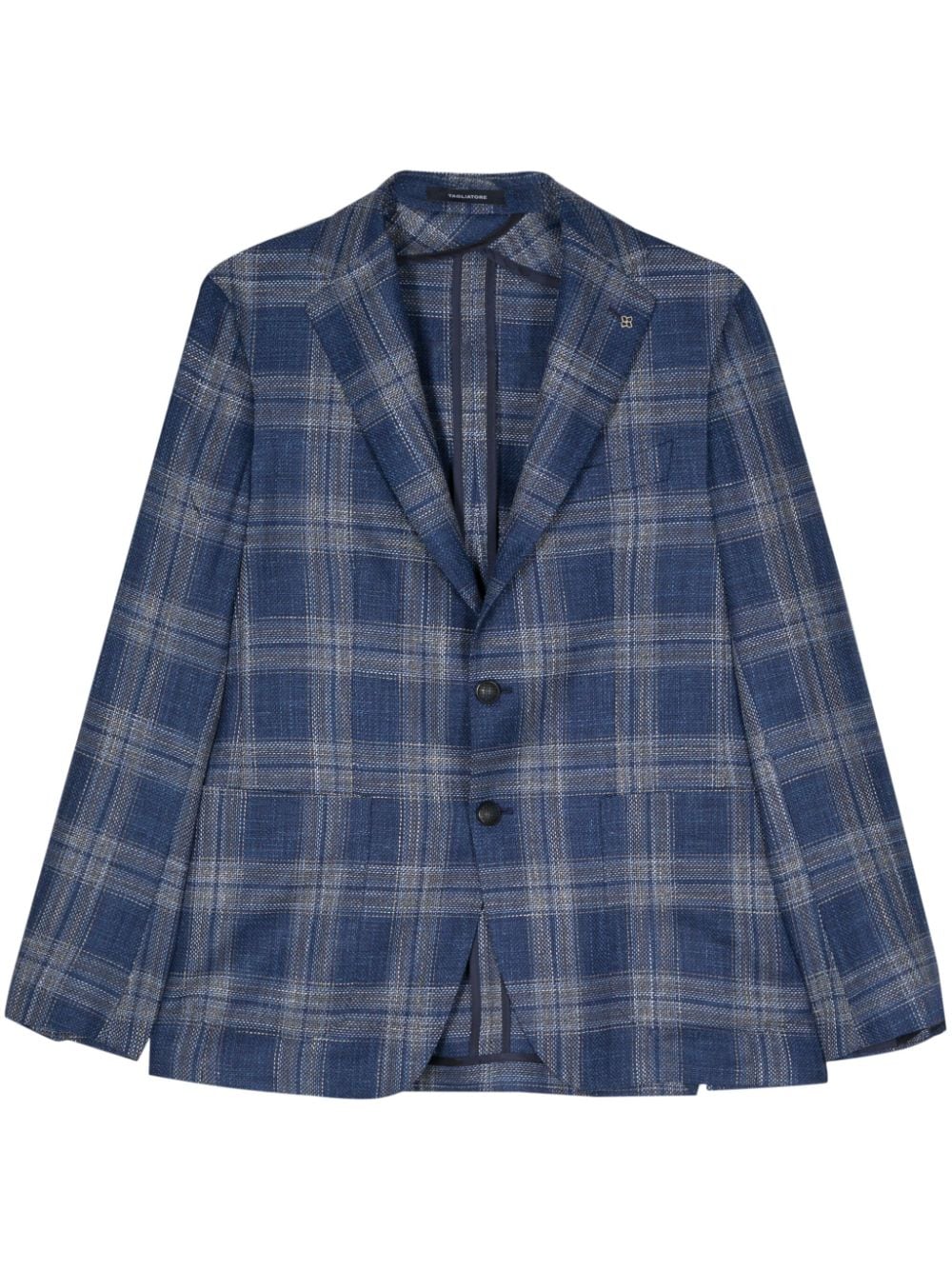 Tagliatore checked single-breasted blazer - Blue von Tagliatore