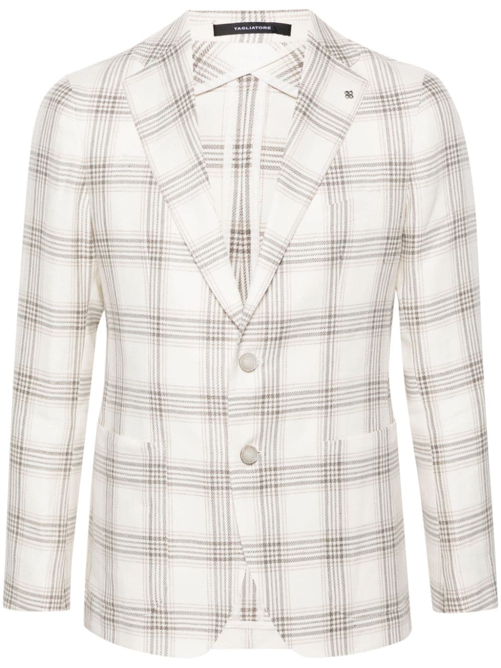 Tagliatore checked single-breasted blazer - Neutrals von Tagliatore