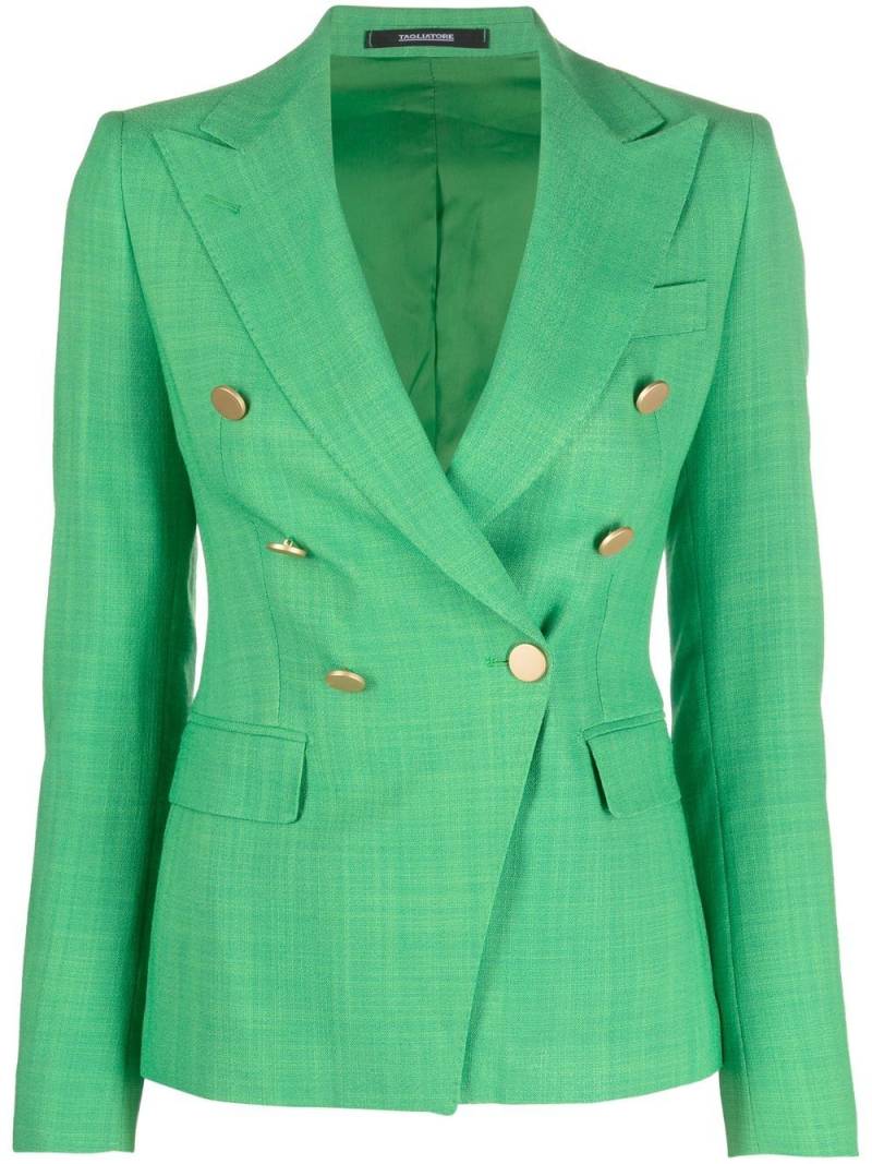 Tagliatore double-breasted peak-lapel blazer - Green von Tagliatore