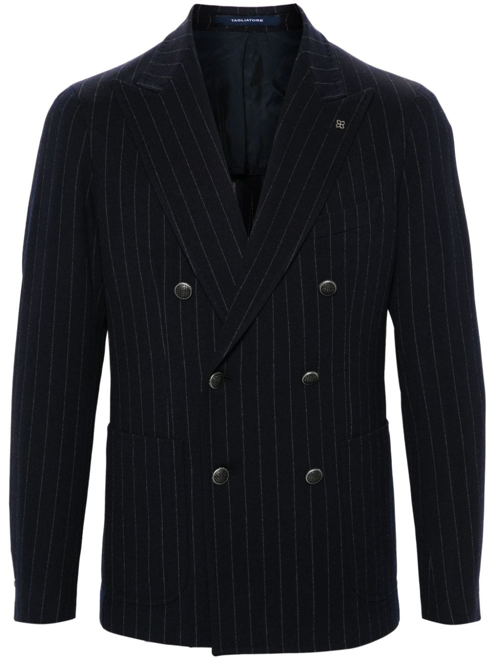 Tagliatore double-breasted pinstripe blazer - Blue von Tagliatore