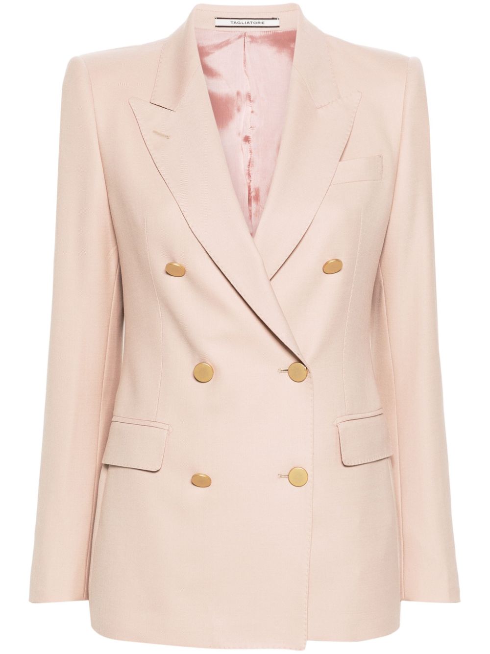 Tagliatore double-breasted twill blazer - Pink von Tagliatore