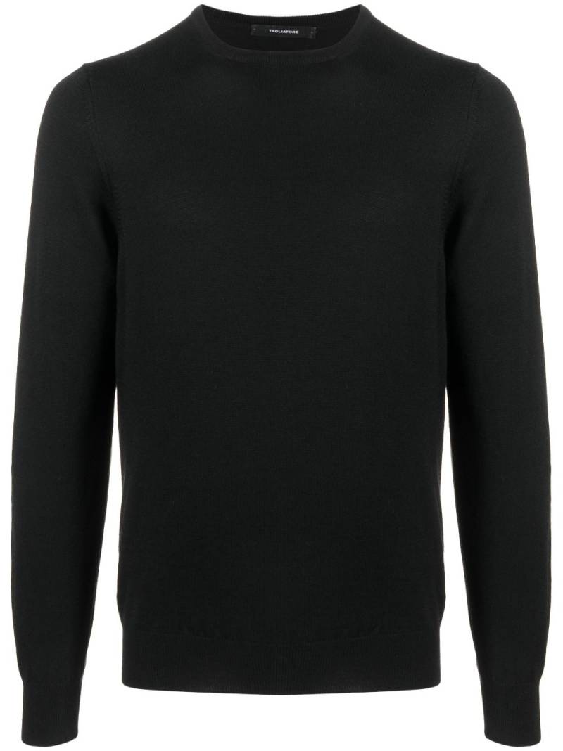 Tagliatore fine-knit virgin-wool jumper - Black von Tagliatore