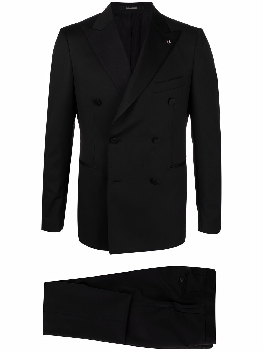 Tagliatore fitted double-breasted suit - Black von Tagliatore