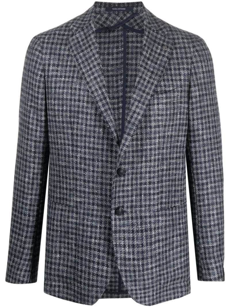 Tagliatore houndstooth-pattern single-breasted blazer - Grey von Tagliatore