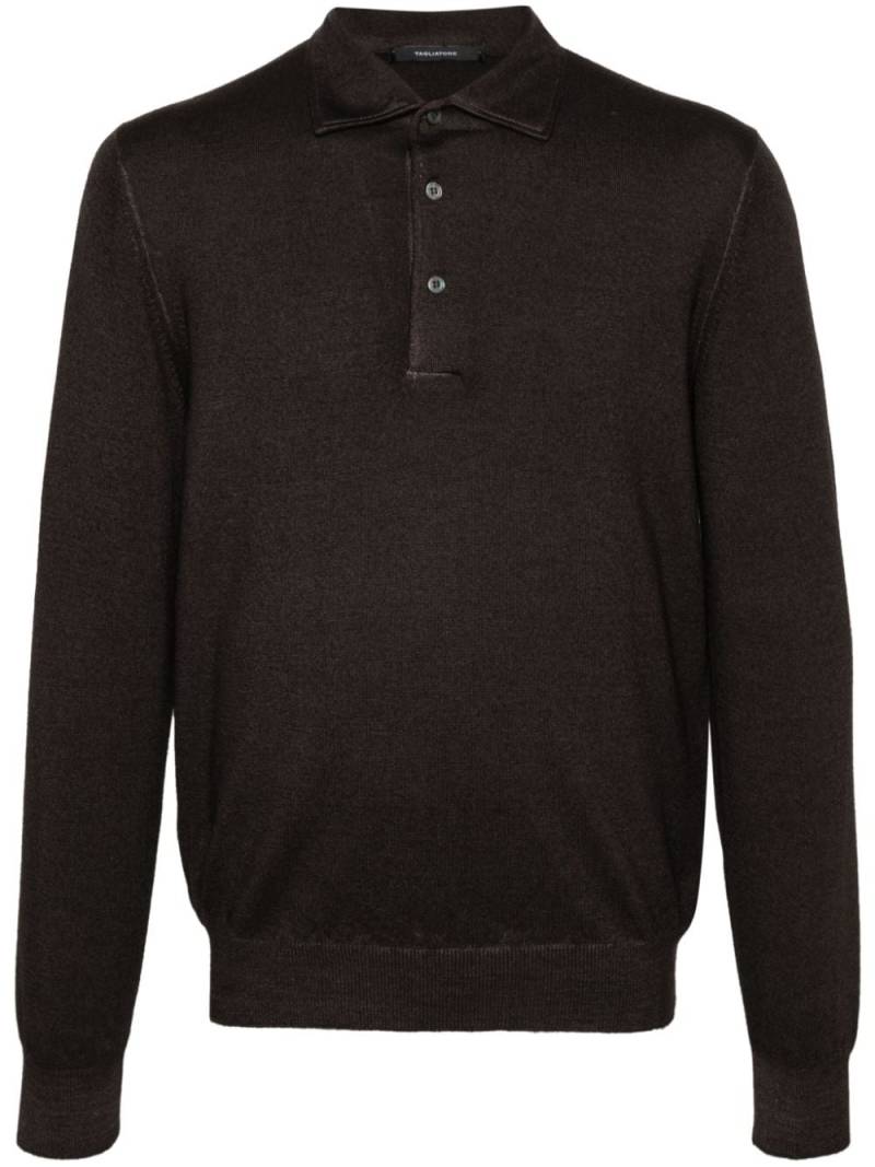 Tagliatore knitted polo shirt - Brown von Tagliatore