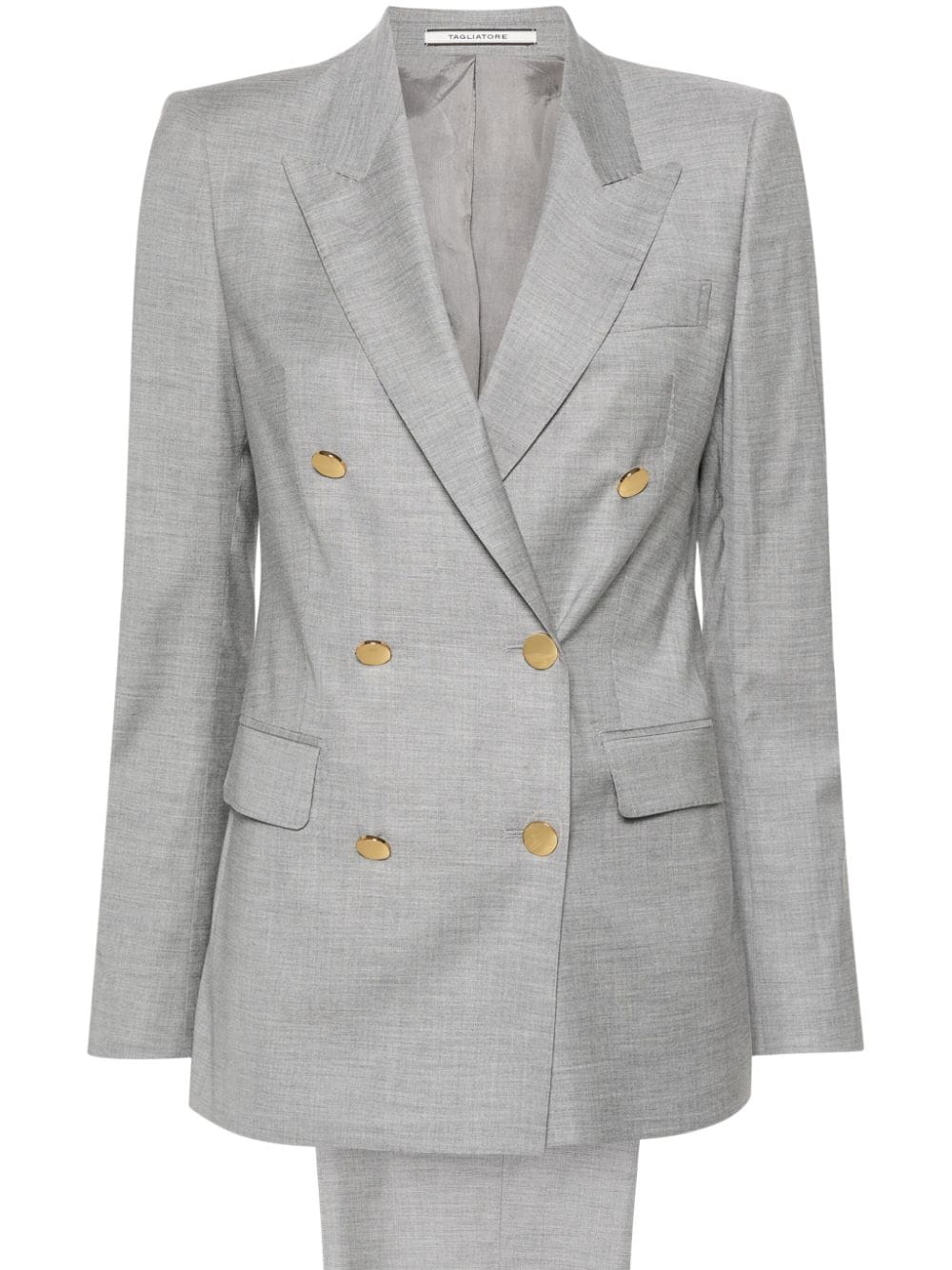 Tagliatore mélange double-breasted suit - Grey von Tagliatore