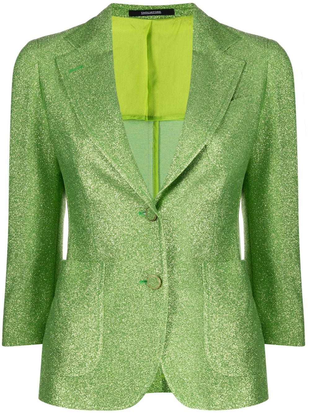 Tagliatore metallic single-breasted blazer - Green von Tagliatore