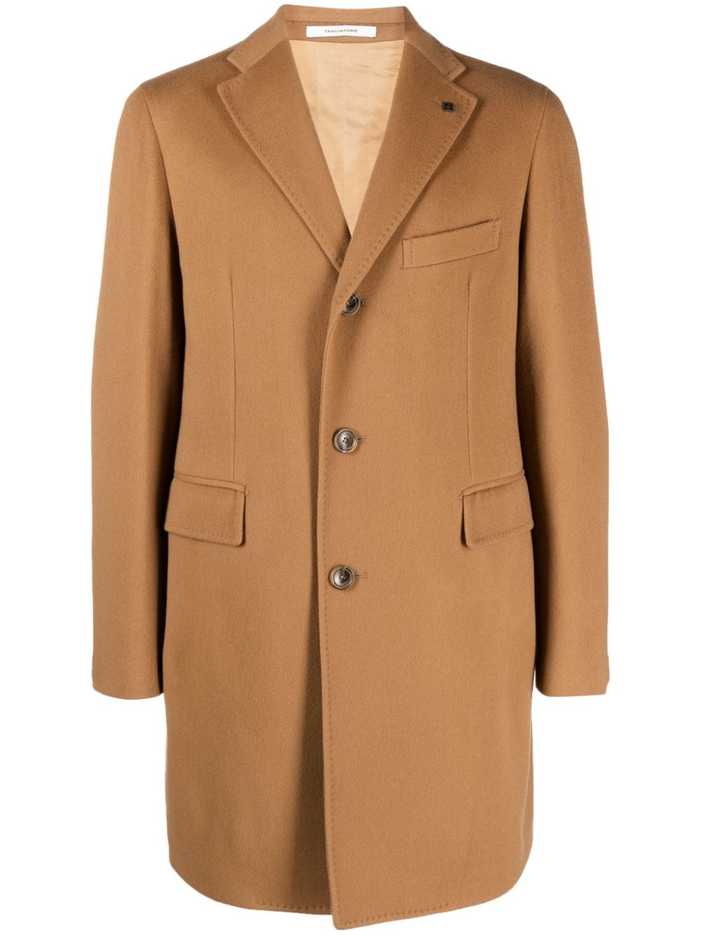 Tagliatore notched-lapels wool-blend midi coat - Brown von Tagliatore