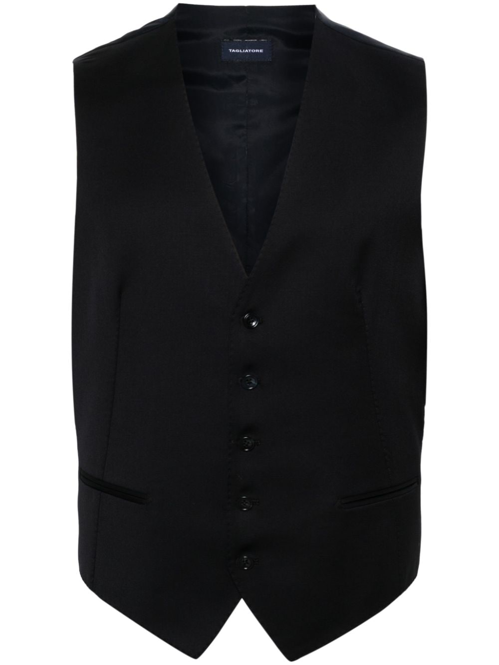 Tagliatore panelled virgin wool waistcoat - Blue von Tagliatore