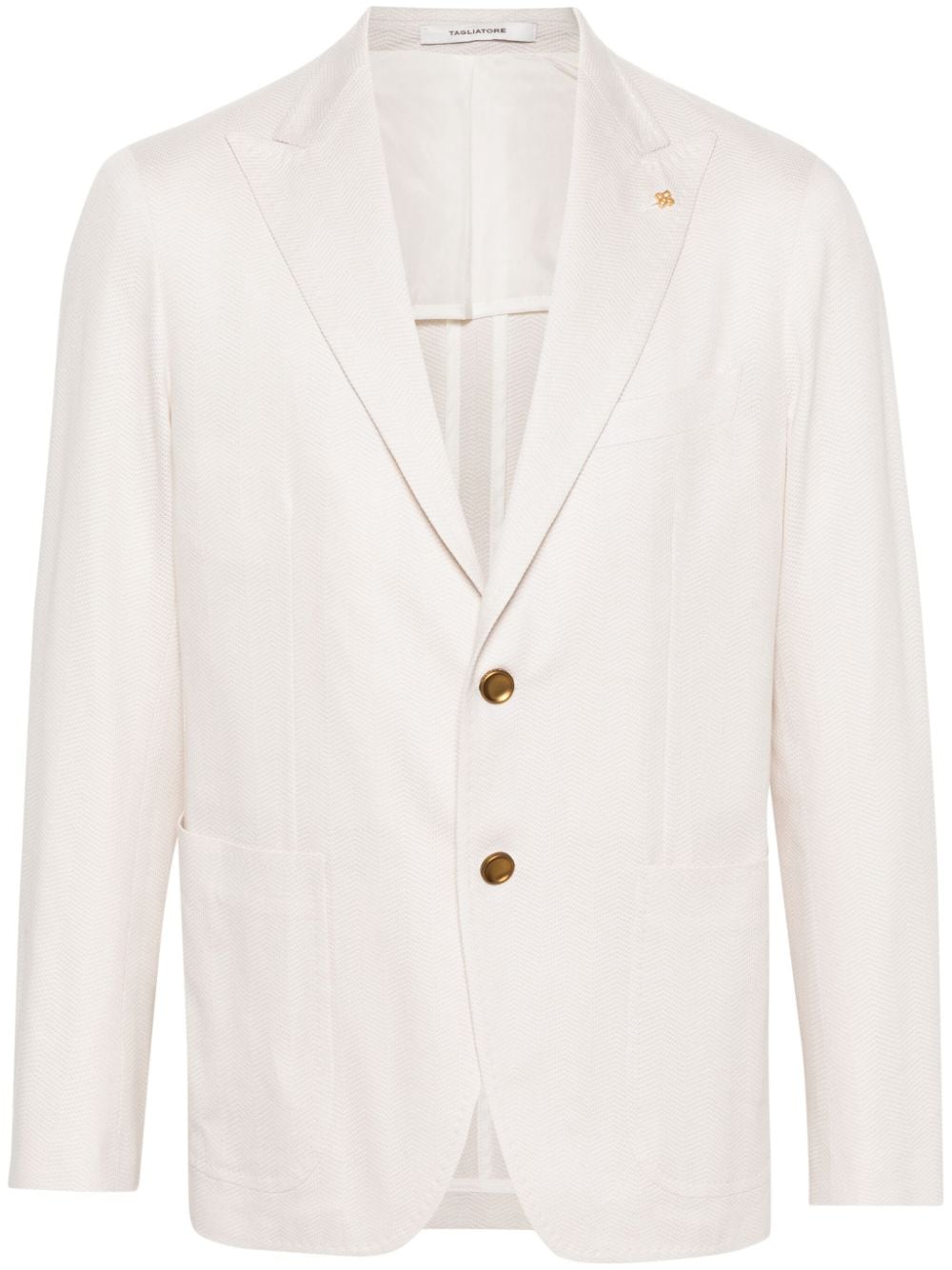 Tagliatore peak-lapels cotton blazer - White von Tagliatore