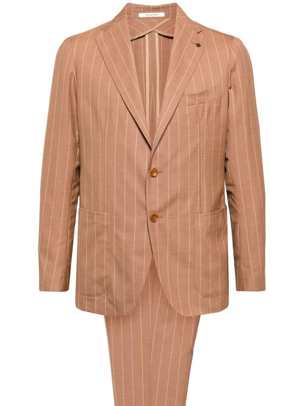 Tagliatore pinstriped single-breasted suit - Brown von Tagliatore