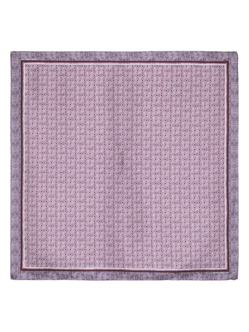 Tagliatore polka-dot print silk scarf - Purple von Tagliatore