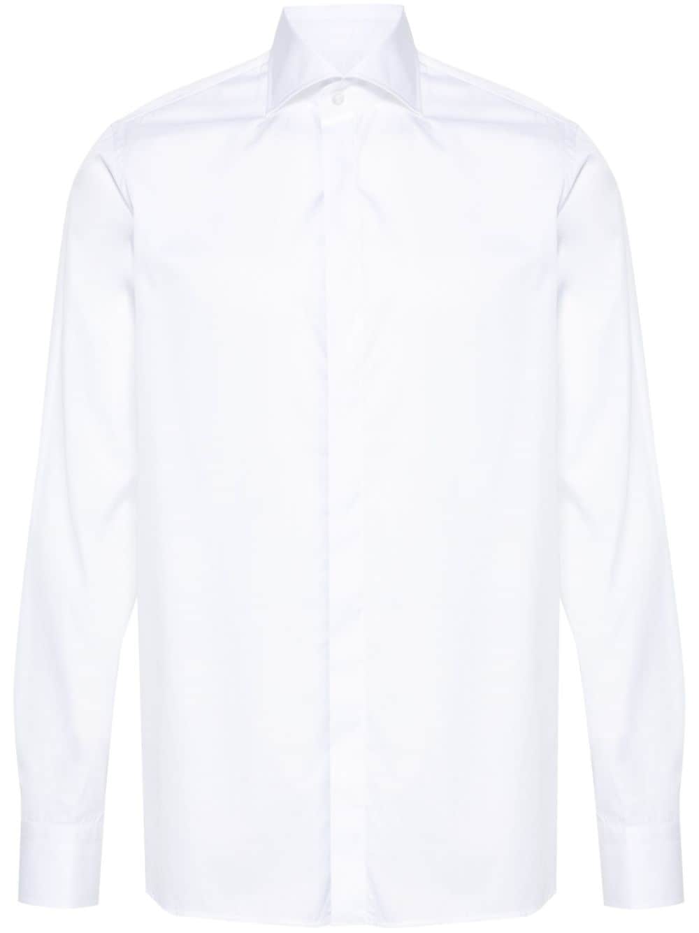 Tagliatore poplin cotton shirt - White von Tagliatore
