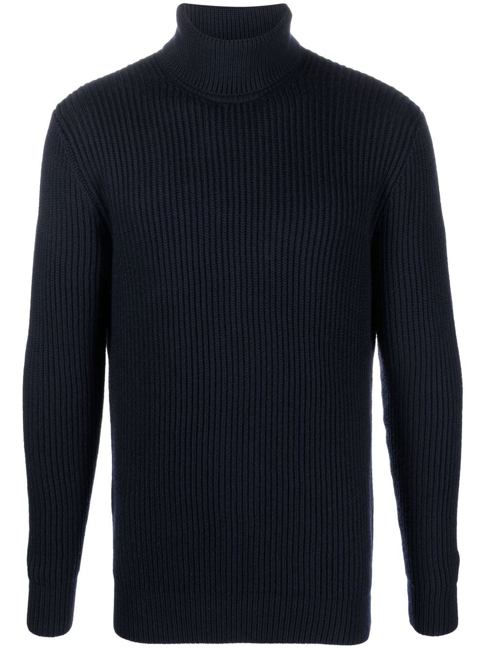 Tagliatore ribbed-knit roll-neck jumper - Blue von Tagliatore