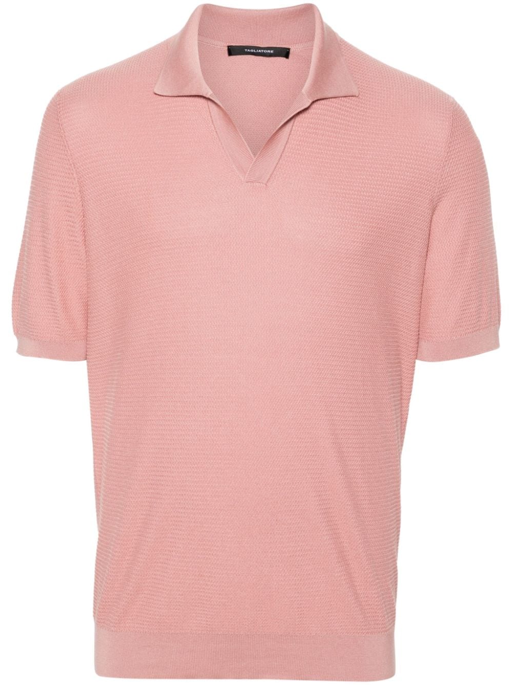 Tagliatore short-sleeve pointelle polo shirt - Pink von Tagliatore